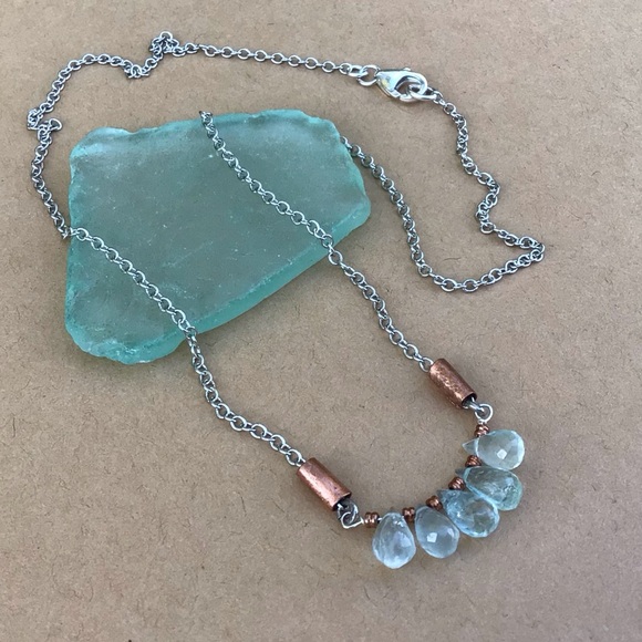 Sundance Charm Aquamarine Necklace - Picture 3 of 10